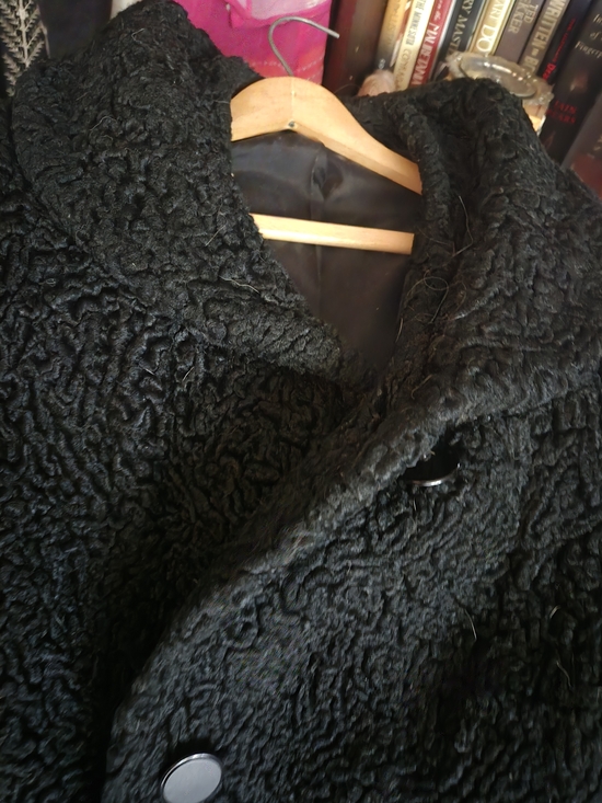 Miracurl Jackets & Blazers - Classic Black Persian Lamb Coat - Women's Elegant Textured Jacket/Coat